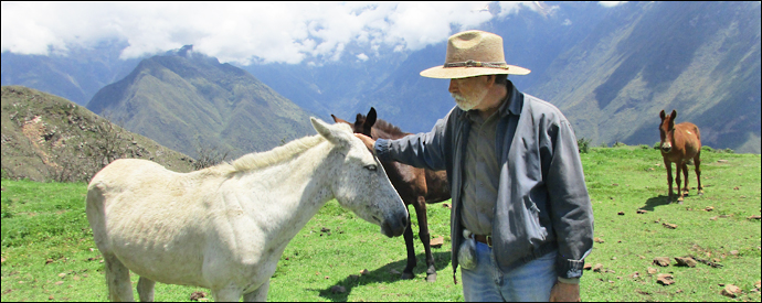 Theo Paredes at Choquequirao Archaeological Park